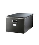 Boite de rangement carton noire - l35xp55xh27cm