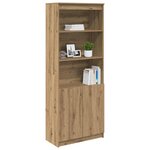 vidaXL Buffet haut chêne artisanal 70x35x180 cm bois d'ingénierie