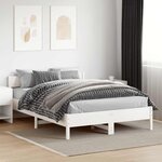 vidaXL Cadre de lit sans matelas blanc 150x200 cm bois de pin massif