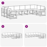 vidaXL Ensemble de canapés d'extérieur 10 pc Blanc et Beige