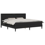 vidaXL Cadre de lit avec matelas Noir 180 x 200 cm Simili cuir