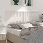 vidaXL Tête de lit Blanc 126x4x100 cm Bois massif de pin