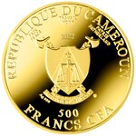 MADONNA AND CHILD WITH TWO ANGELS Masters of Santo Spirito Silver Coin 500 Francs CFA Cameroon 2022