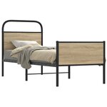 vidaXL Cadre de lit sans matelas 80x200cm chêne sonoma bois ingénierie