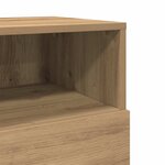 vidaXL Table de chevet avec 2 tiroirs chêne artisanal 36x36x68 cm
