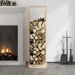 vidaXL Porte-bûches 33 5x30x110 cm Bois massif de pin