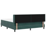 vidaXL Lit à ressorts avec matelas Vert foncé 200 x 180 cm Polyester