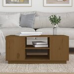 vidaXL Table basse Marron miel 90x49x40 5 cm Bois massif de pin