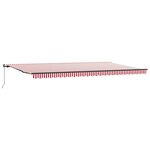 vidaXL Auvent Rétractable Rouge et Blanc 600 × 350 cm