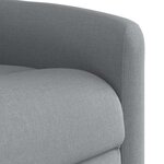 vidaXL Fauteuil inclinable Gris clair Tissu