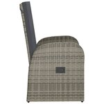 vidaXL Chaises de jardin inclinables coussins lot de 2 Résine tressée