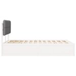 vidaXL Cadre de lit avec tête de lit rembourrée Gris clair