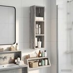 vidaXL Armoire murale de salle de bain Gris Sonoma 20 x 14 x 70 cm