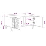 vidaXL Table basse Marron 80 x 50 x 40 cm Bois de mangue massif