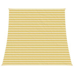 vidaXL Voile d'ombre Jaune et blanc 4 / 5 x 4 m HDPE