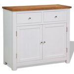 vidaXL Buffet 90x33 5x83 cm Bois de chêne massif