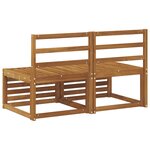 vidaXL 2 Pièce Sofa de milieu extérieur Bois d'Acacia Massif Naturel