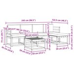 vidaXL Ensemble de canapés d'extérieur 6 Pièces Gris Naturel et Clair