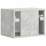 vidaXL Meuble TV mural Béton 60 x 31 x 29.5 cm Bois d'ingénierie