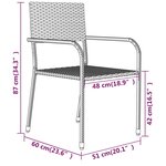 vidaXL Ensemble à manger de jardin 9 Pièces Gris
