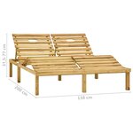 vidaXL Chaise longue double et coussins bleu royal Pin imprégné