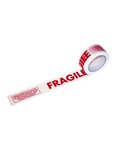 (lot  24 rouleaux) ruban adhésif polypropylène silencieux blanc - fragile 75mmx100m