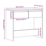 vidaXL Table console chêne artisanal 89x41x76 5 cm bois d'ingénierie