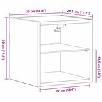 Cabinet TV LED vidaXL 2 Pièces Chêne Noir 30x28 5x30 cm Bois contraint