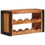 vidaXL Étagère à vin Marron 100 x 45 x 33 cm Bois d'Acacia Massif