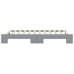 vidaXL Lit de jour avec lit gigogne gris clair 80x200 cm tissu