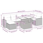 vidaXL Salon de jardin 8 Pièces avec coussins noir résine tressée