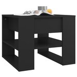 vidaXL Table basse noir 55 5x55x45 cm bois d'ingénierie