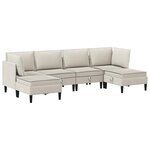 vidaXL Ensemble de meubles pour le salon 6 pc Avoine Tissu