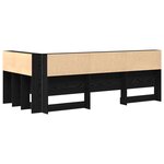vidaXL Tête de lit de rangement Chêne noir 90 cm Bois d'ingénierie