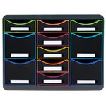 Moule De Classement Storebox Multi 11 Tiroirs Black Office - Noir/arlequin - Exacompta
