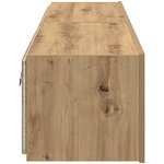 Rangements TV vidaXL avec lumières LED 2 Pièces Chêne Artisan 80x35x31 cm
