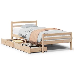vidaXL Cadre de lit sans matelas 90x200 cm bois de pin massif