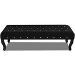 Banc banquette noir tissu velours avec boutons en cristal 02_0021264