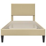 vidaXL Cadre de lit avec tête de lit Gris Vert Clair 90 x 190 cm