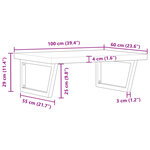 vidaXL Étagère de vasque murale acier et bois massif d'acacia