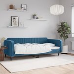 vidaXL Lit de repos bleu 90x200 cm velours