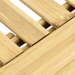 vidaXL Chaise longue avec table Bois de pin imprégné de vert