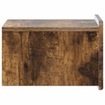 vidaXL Cabinet de chevet mural Chêne fumé 33 x 34 5 x 24 cm