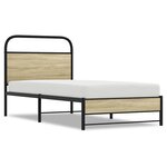 vidaXL Cadre de lit sans matelas 80x200cm chêne sonoma bois ingénierie