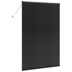 vidaXL Store de Fenêtre avec des rideaux Noir Aluminium