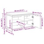 vidaXL Banc d'entrée avec coussin Uni Gris béton 80 x 38 x 46 cm