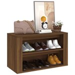 vidaXL Étagère à chaussures Chêne marron 75x35x45 cm Bois d'ingénierie