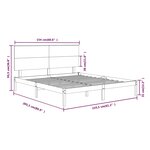 vidaXL Cadre de lit bois massif 150x200 cm très grand