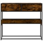 vidaXL Table console chêne fumé 90x35x80 cm bois d'ingénierie