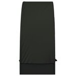 vidaXL Chaise longue avec toit rond noir 211x57x140 cm résine tressée